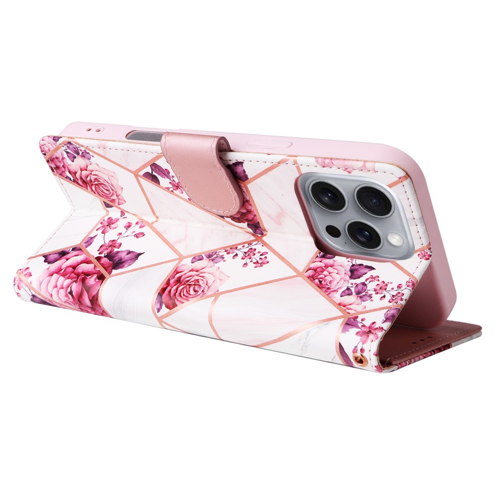  iPhone 16 Pro Max Fodral Marmor Tryck Rosa