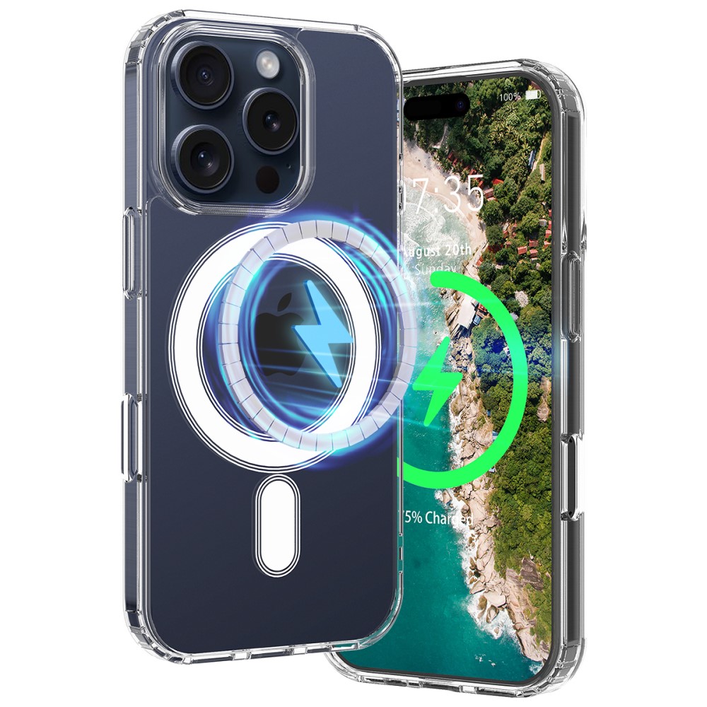 iPhone 16 Pro Max Skal Akryl/TPU MagSafe Transparent