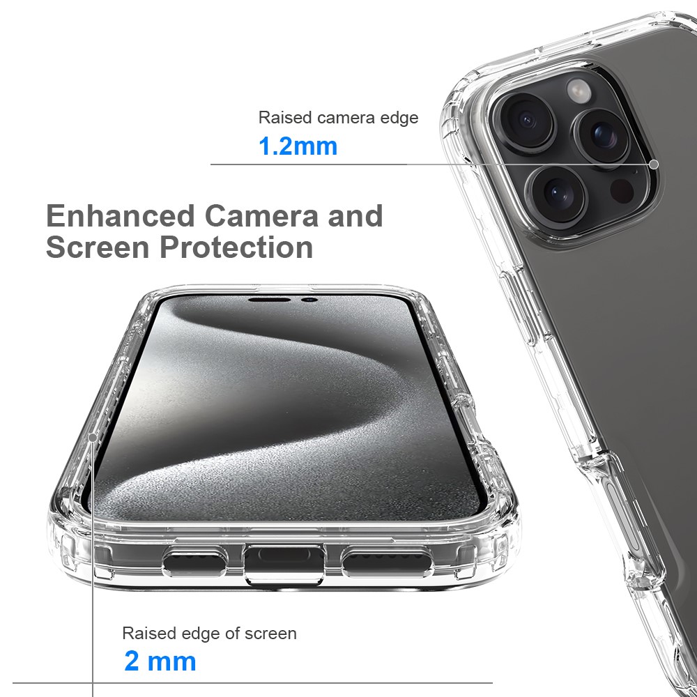  iPhone 16 Pro Max Skal 360 Hybrid Transparent