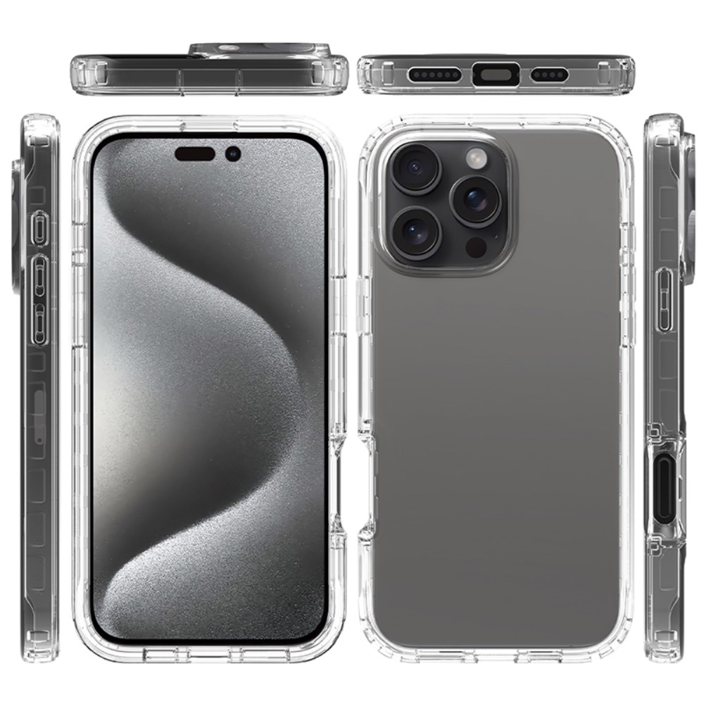  iPhone 16 Pro Max Skal 360 Hybrid Transparent