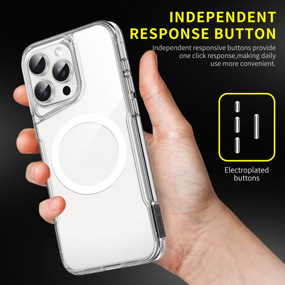  iPhone 16 Pro Max Skal MagSafe TPU/Akryl Transparent