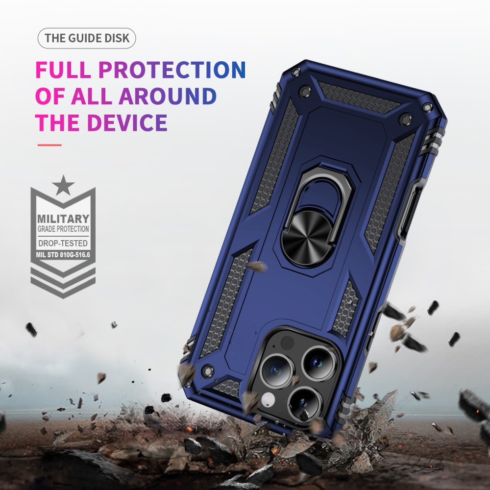  iPhone 16 Pro Max Skal Shockproof Hybrid Ring Blå