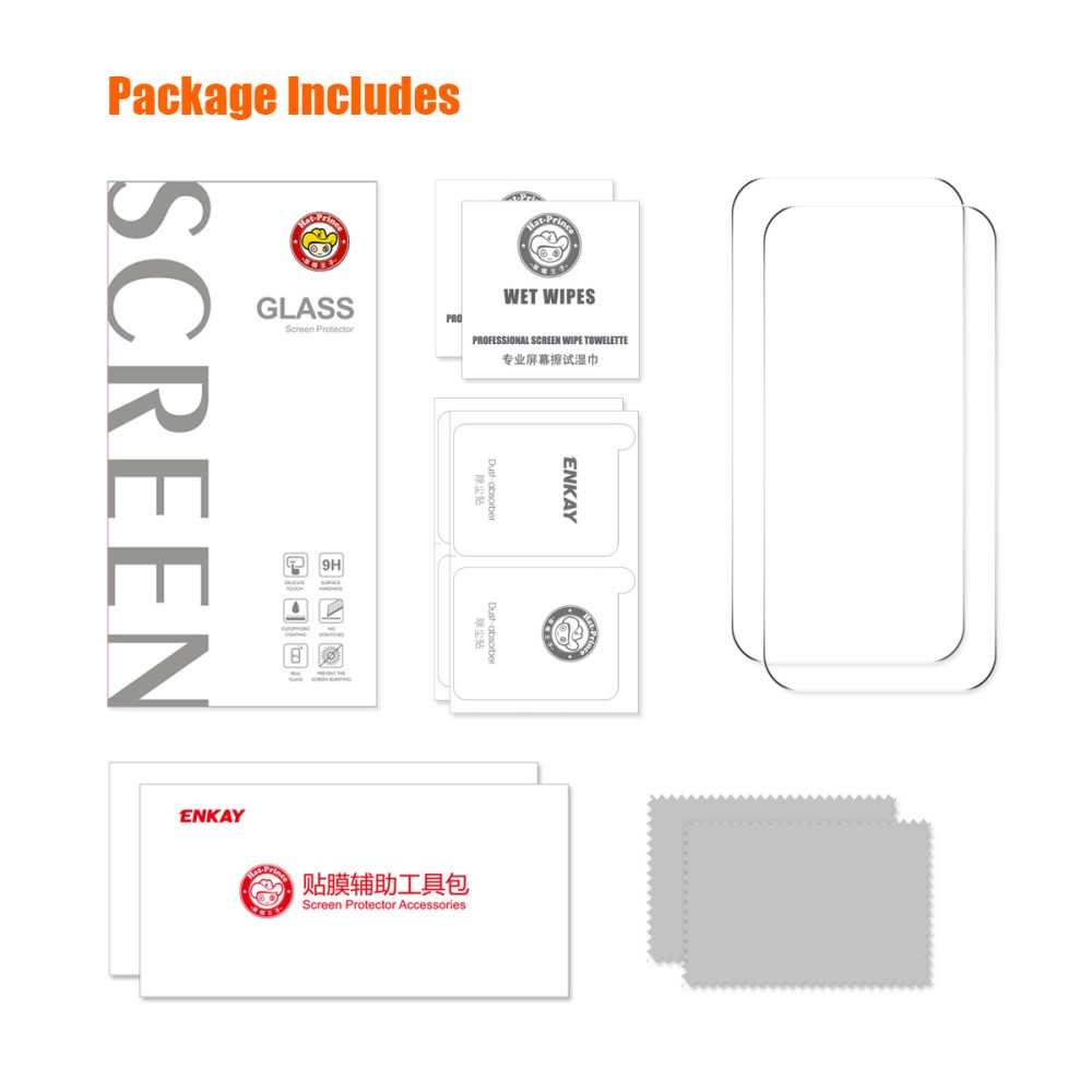 ENKAY ENKAY iPhone 16 Pro Max Skärmskydd 2-PACK Härdat Glas