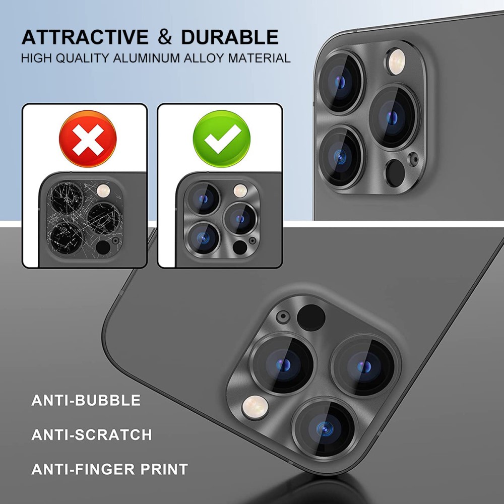 ENKAY ENKAY iPhone 16 Pro Max/16 Pro Linsskydd Grå