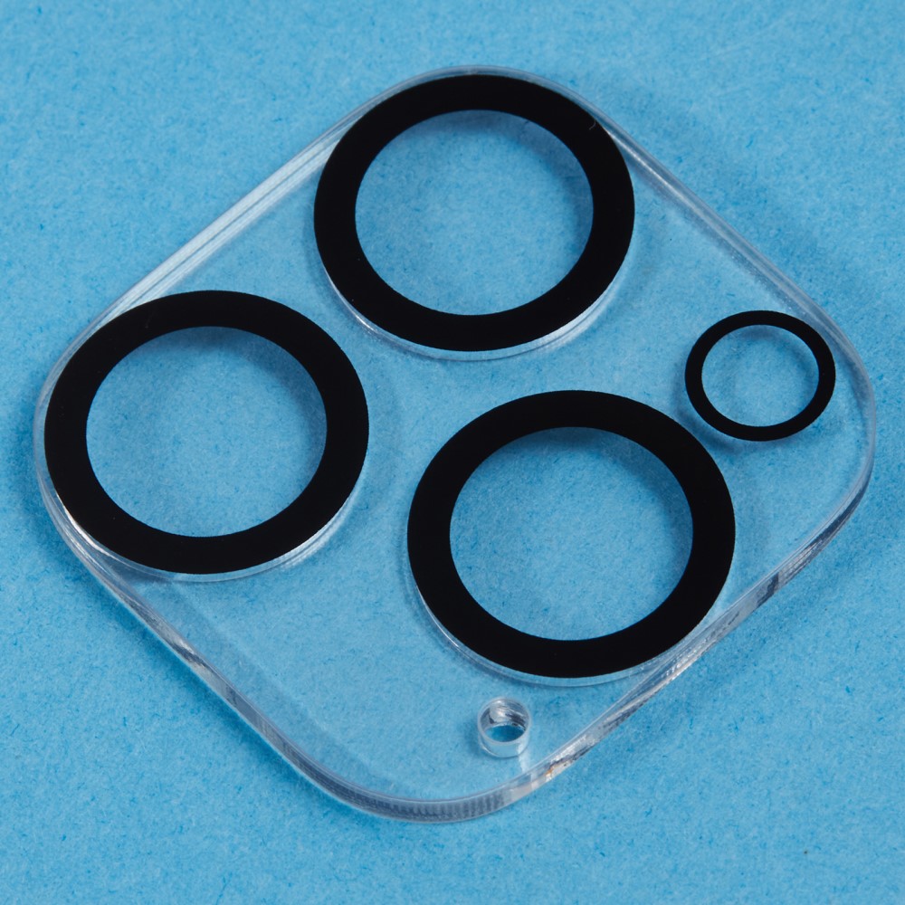  iPhone 16 Pro Max/16 Pro Linsskydd Härdat Glas Black Rings