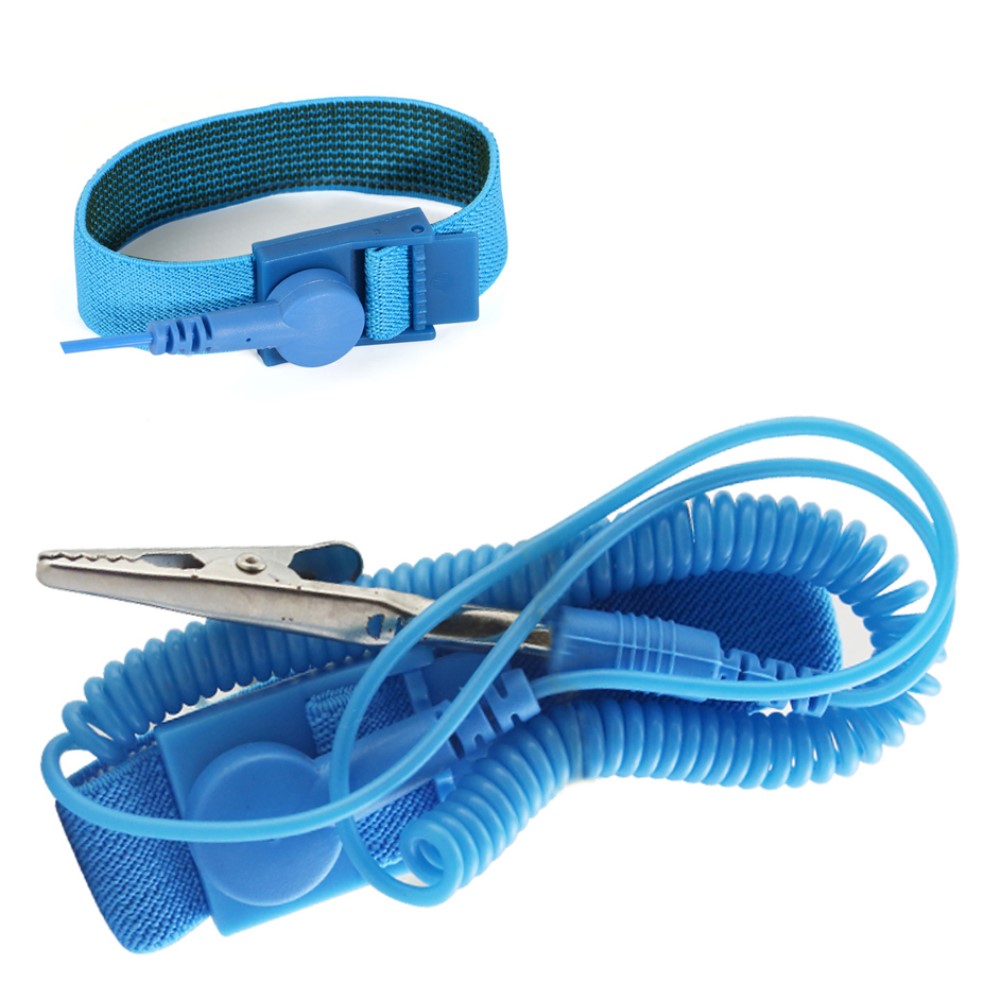  Antistatiskt ESD Armband Justerbart Blå