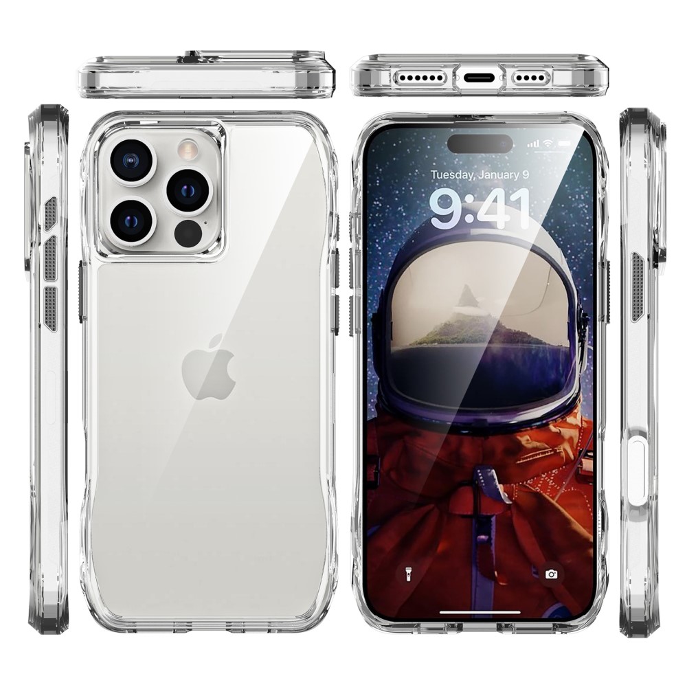  iPhone 16 Pro Max Skal Hybrid Transparent