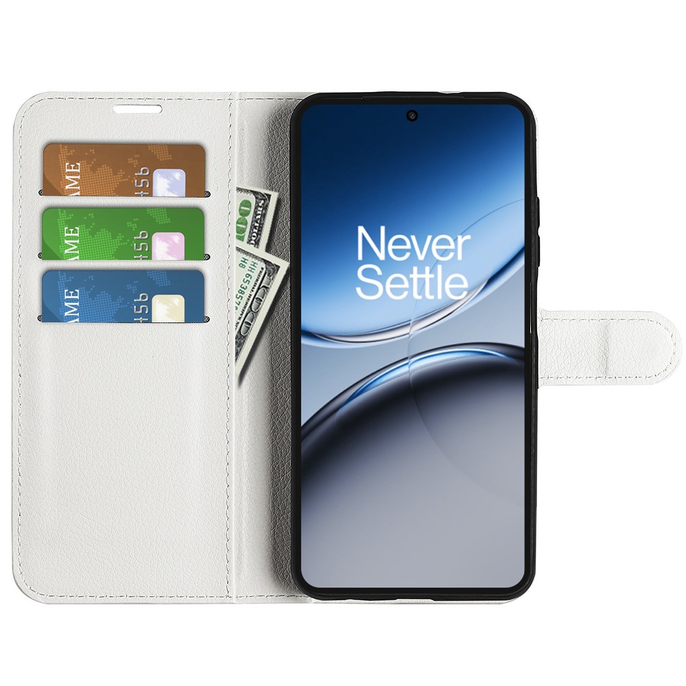  OnePlus Nord 4 Fodral Litchi Läder Vit