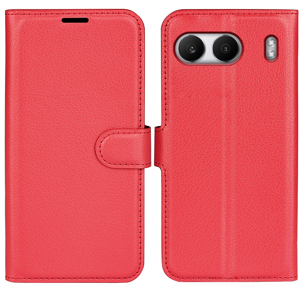  OnePlus Nord 4 Fodral Litchi Läder Röd