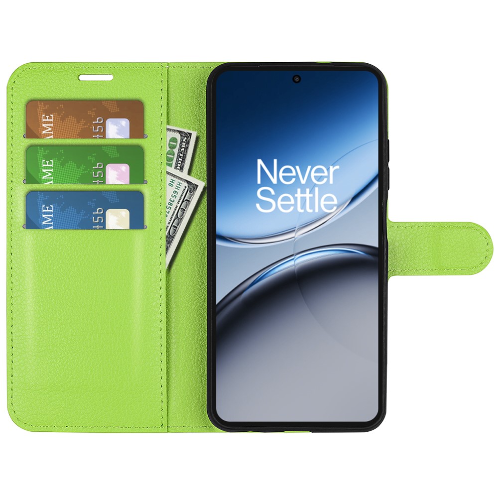  OnePlus Nord 4 Fodral Litchi Läder Grön