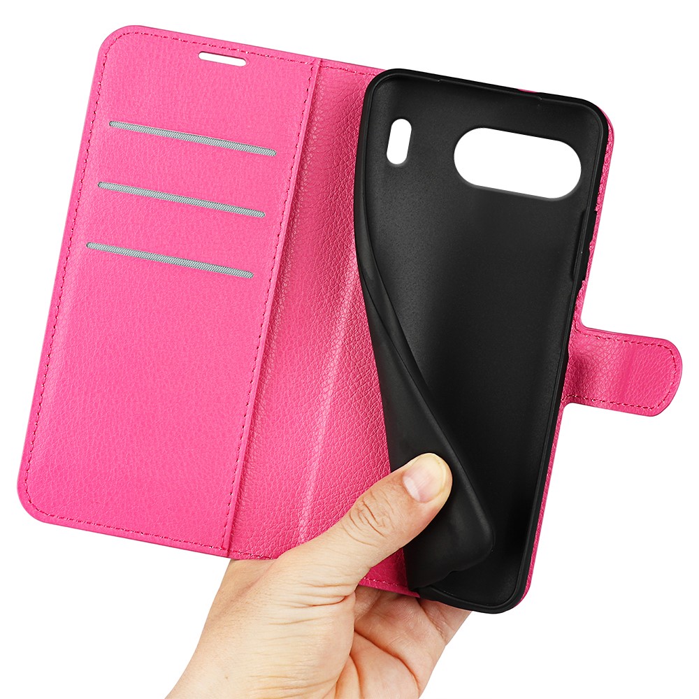  OnePlus Nord 4 Fodral Litchi Läder Rosa