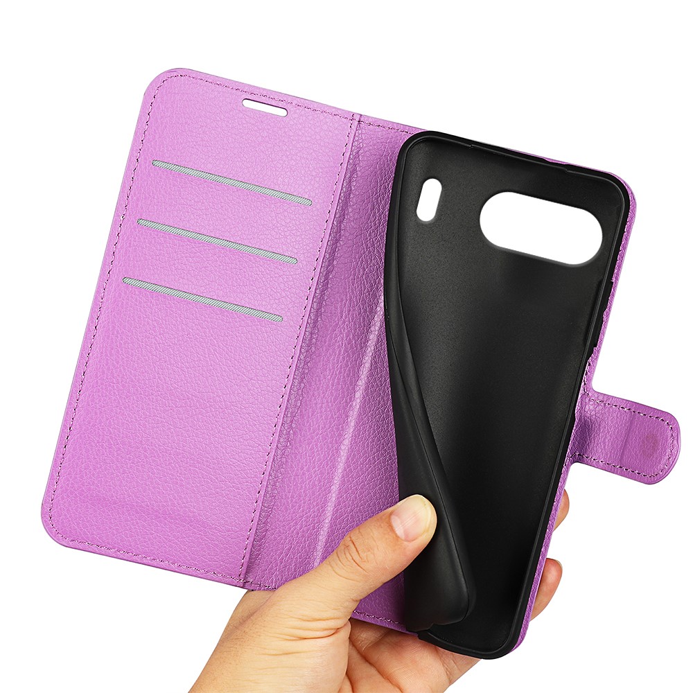  OnePlus Nord 4 Fodral Litchi Läder Lila