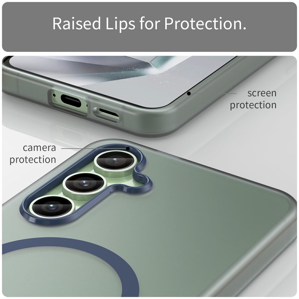  Samsung Galaxy S24 FE Skal MagSafe Slim Matt Mörk Blå