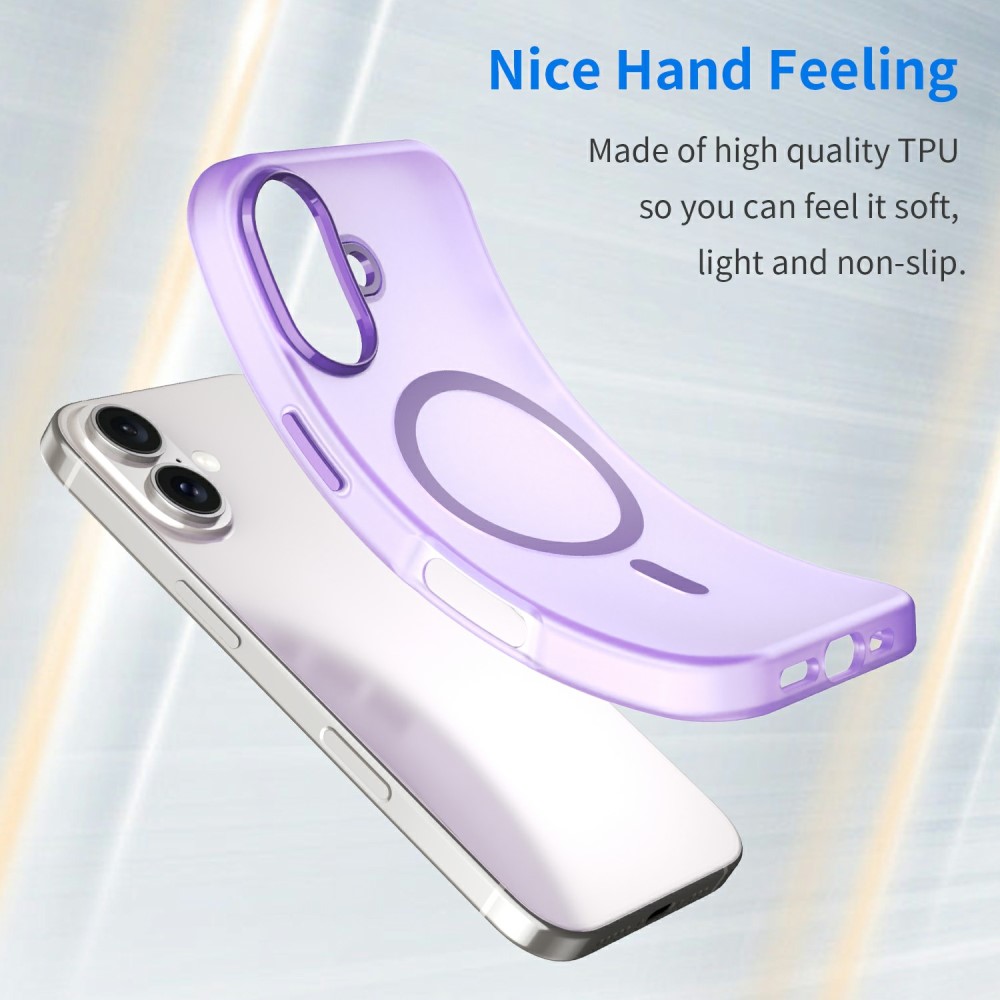  iPhone 16 Skal MagSafe Slim Matt Lila