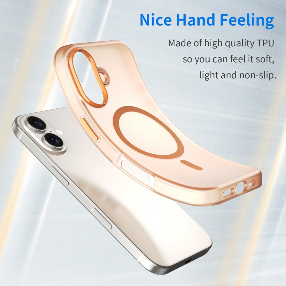  iPhone 16 Skal MagSafe Slim Matt Orange