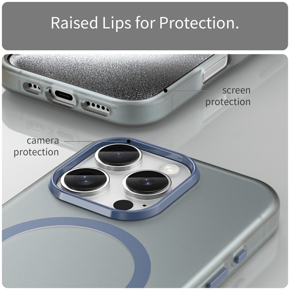  iPhone 16 Pro Skal MagSafe Slim Matt Mörk Blå