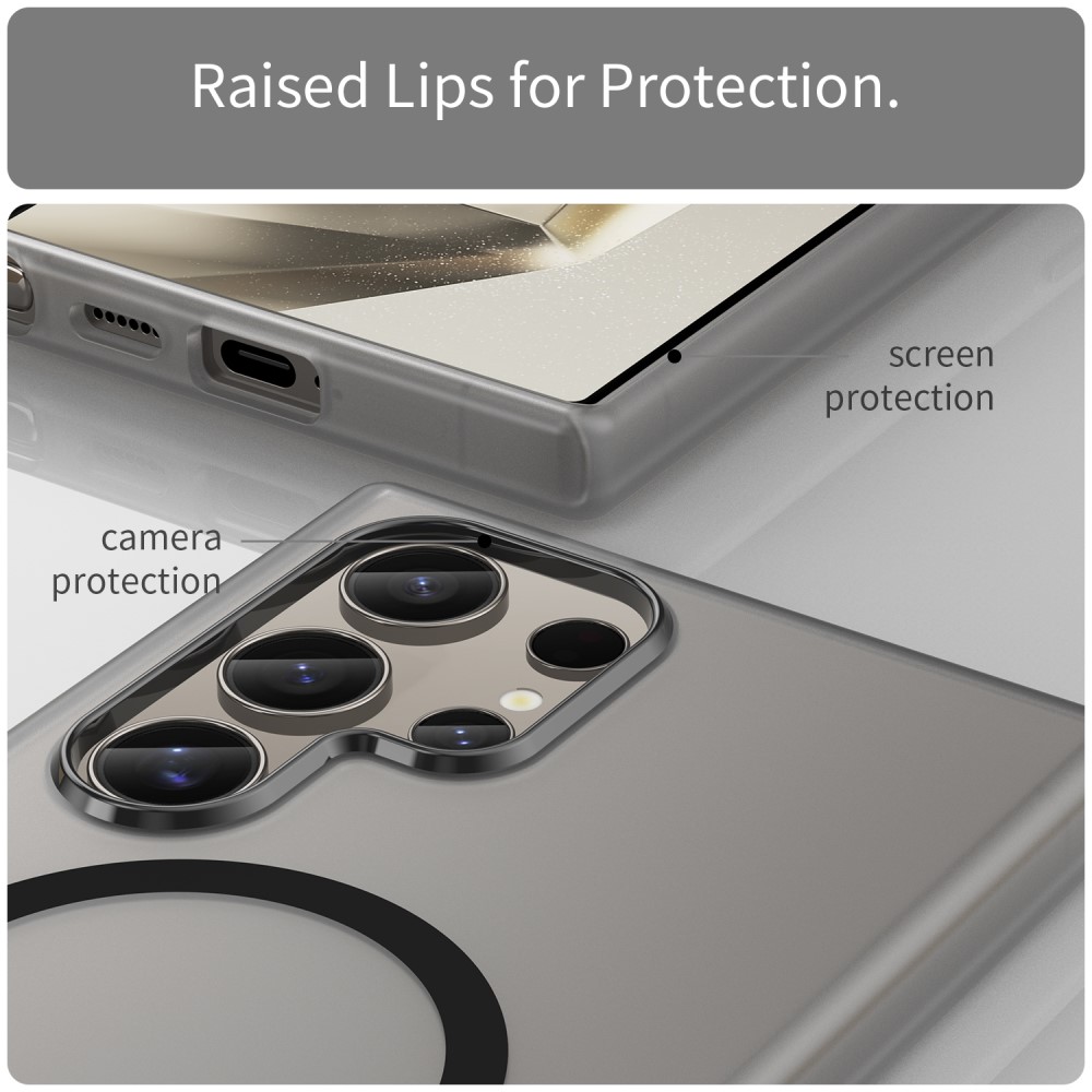  Samsung Galaxy S23 Ultra Skal MagSafe Slim Matt Svart