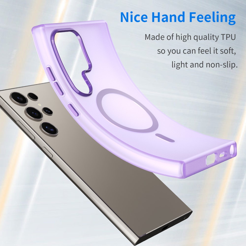  Samsung Galaxy S23 Ultra Skal MagSafe Slim Matt Lila