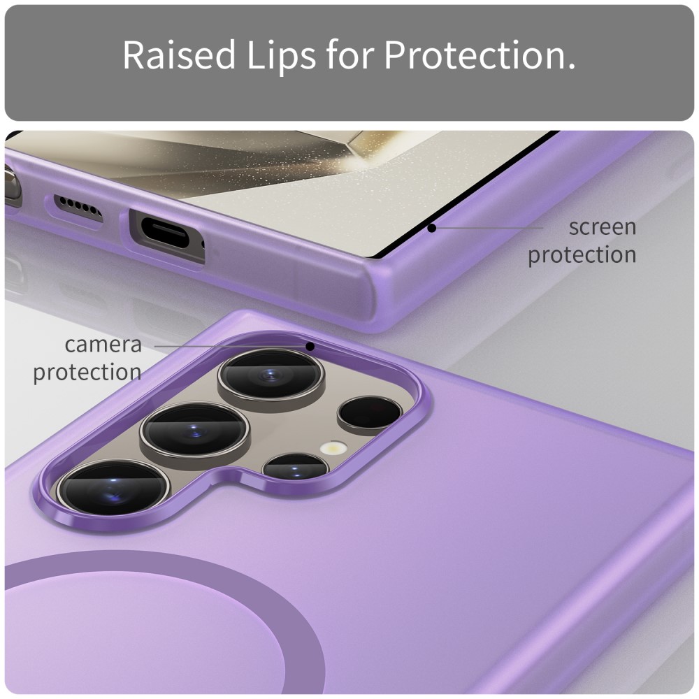  Samsung Galaxy S23 Ultra Skal MagSafe Slim Matt Lila