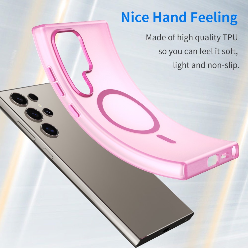  Samsung Galaxy S23 Ultra Skal MagSafe Slim Matt Rosa