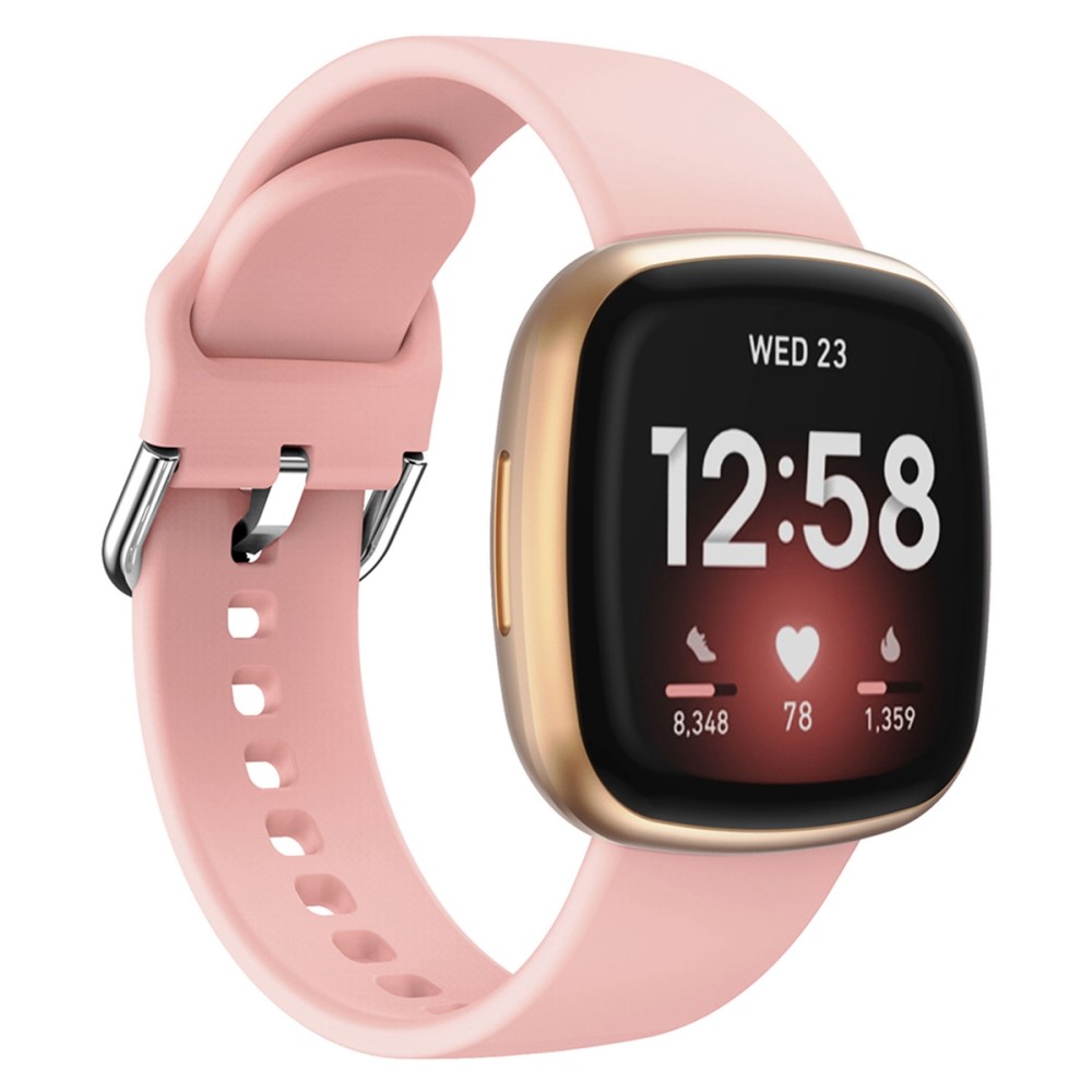  Fitbit Versa 4/Sense 2 Klockarmband Silikon Rosa