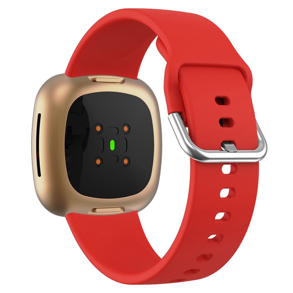  Fitbit Versa 4/Sense 2 Klockarmband Silikon Röd