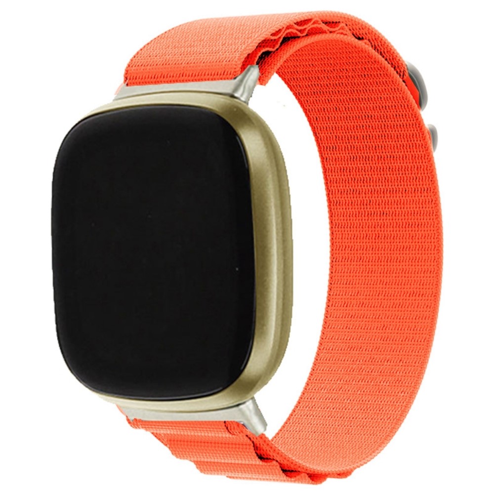  Fitbit Versa 4/Sense 2 Armband Justerbar Nylon Orange