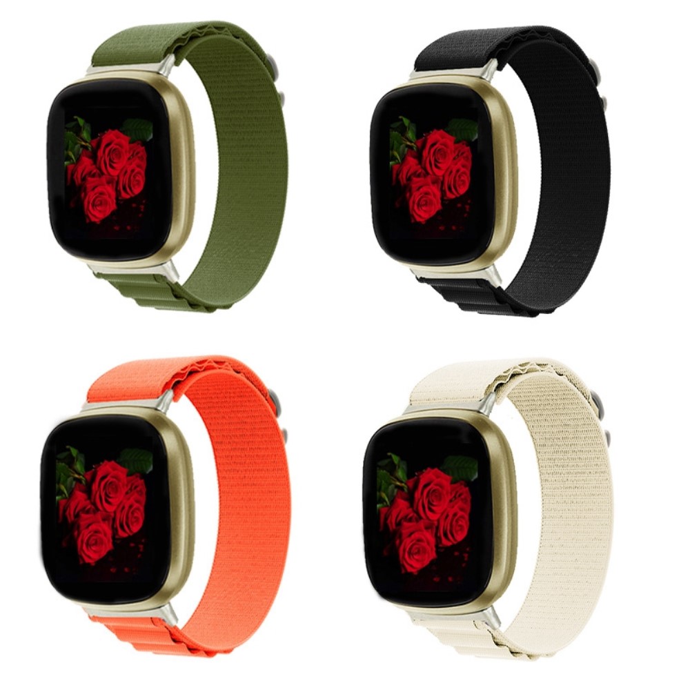  Fitbit Versa 4/Sense 2 Armband Justerbar Nylon Orange