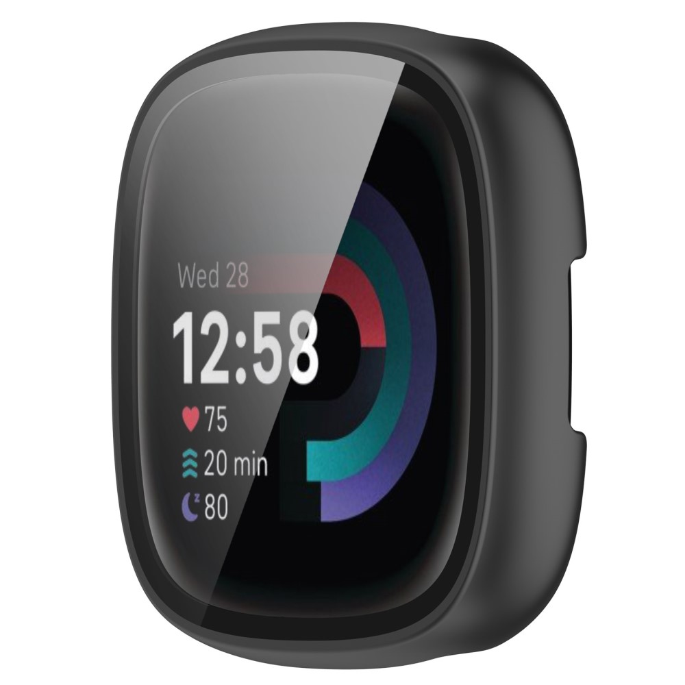 Fitbit Versa 4/Sense 2 Skal Med Skärmskydd Svart