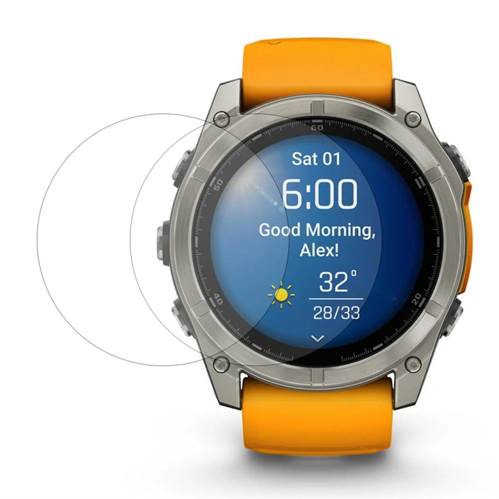  Garmin Fenix 8 47 mm Skärmskydd 2-PACK Transparent
