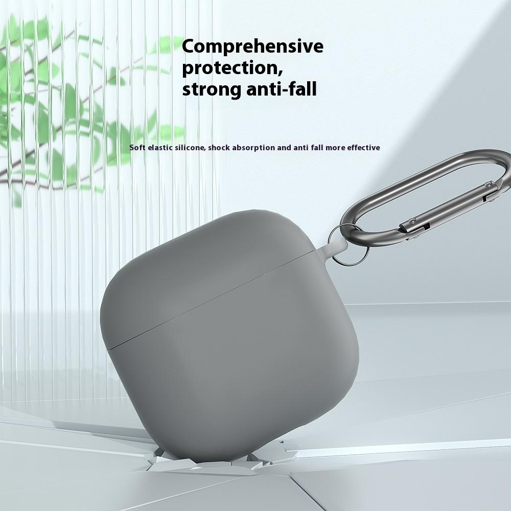  AirPods 4 Skal Med Karbinhake Silikon Ljus Blå