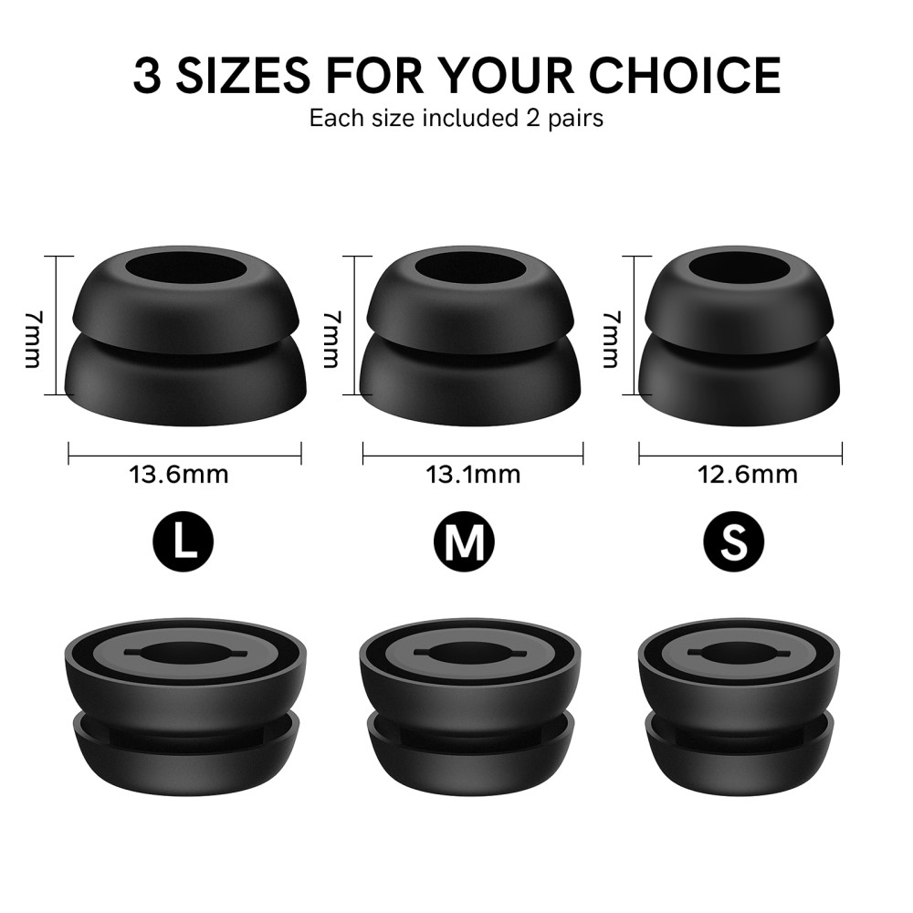 AHASTYLE AHASTYLE Galaxy Buds Pro 3 Öronpluggar 3-pack Svart