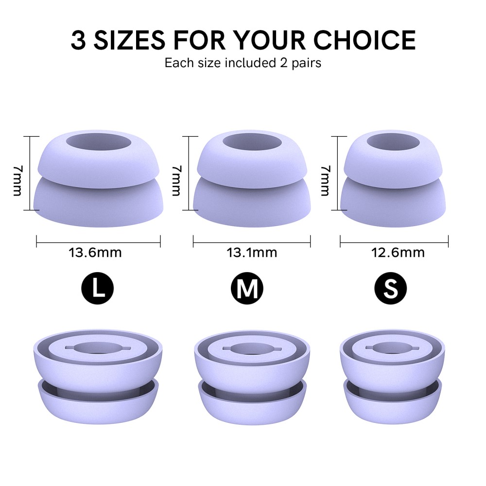 AHASTYLE AHASTYLE Galaxy Buds Pro 3 Öronpluggar 3-pack Lila