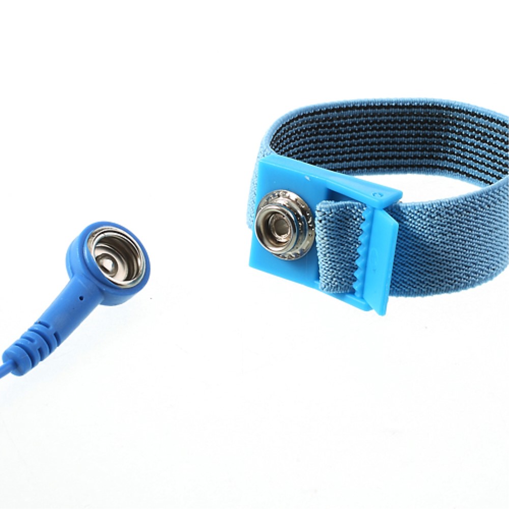  1m Antistatiskt ESD Armband Justerbart Blå