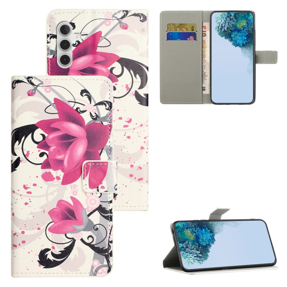  Samsung Galaxy S24 FE Fodral Med Tryck Lotus Blomma