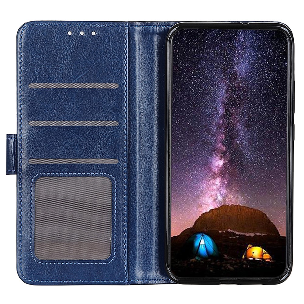  Samsung Galaxy S24 FE Fodral Crazy Horse Retro Blå