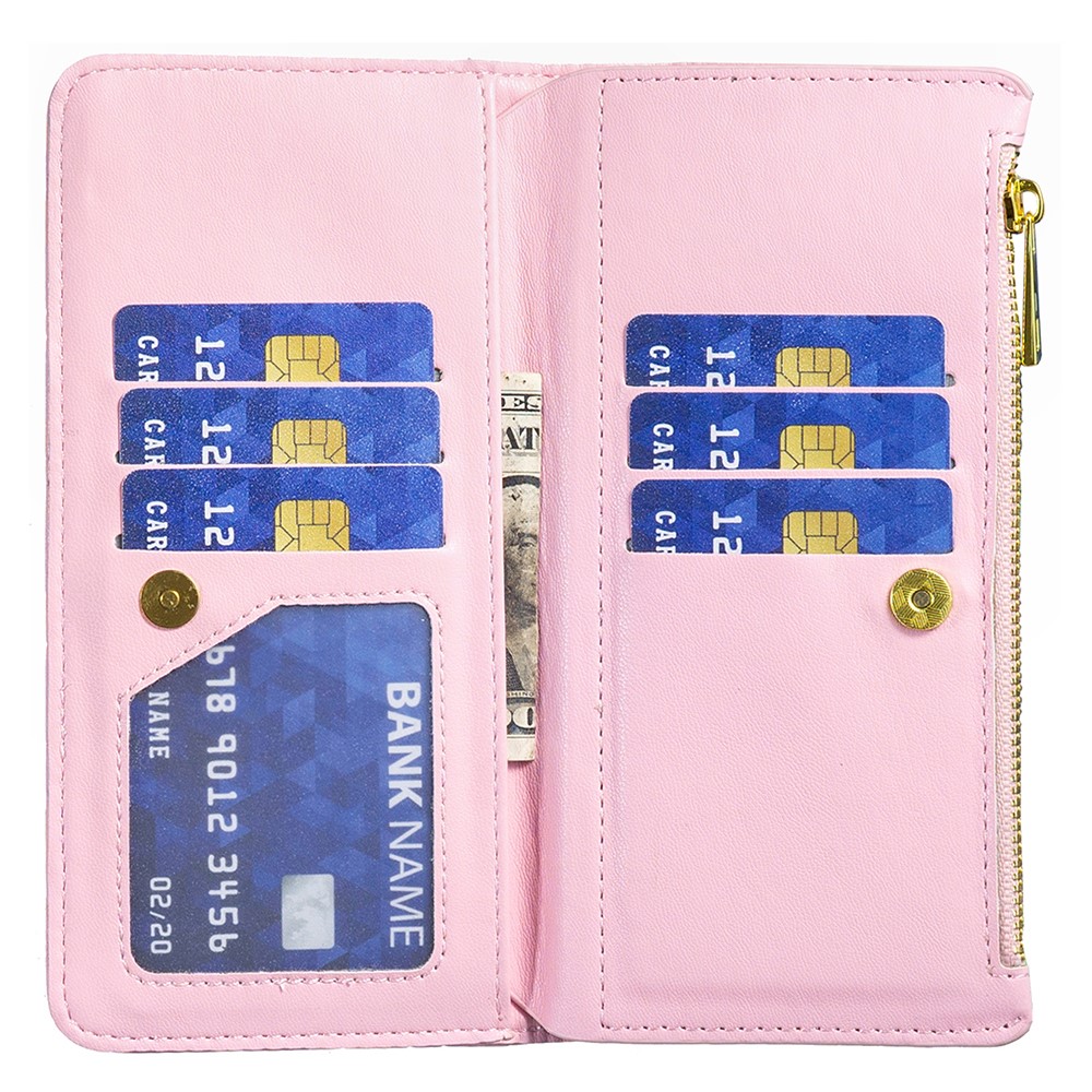 BINFEN BINFEN Galaxy S24 FE Fodral Diamond Multifunktionell Rosa