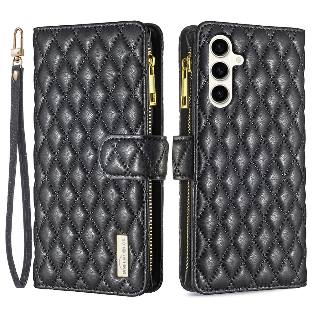 BINFEN BINFEN Galaxy S24 FE Fodral Diamond Multifunktionell Svart