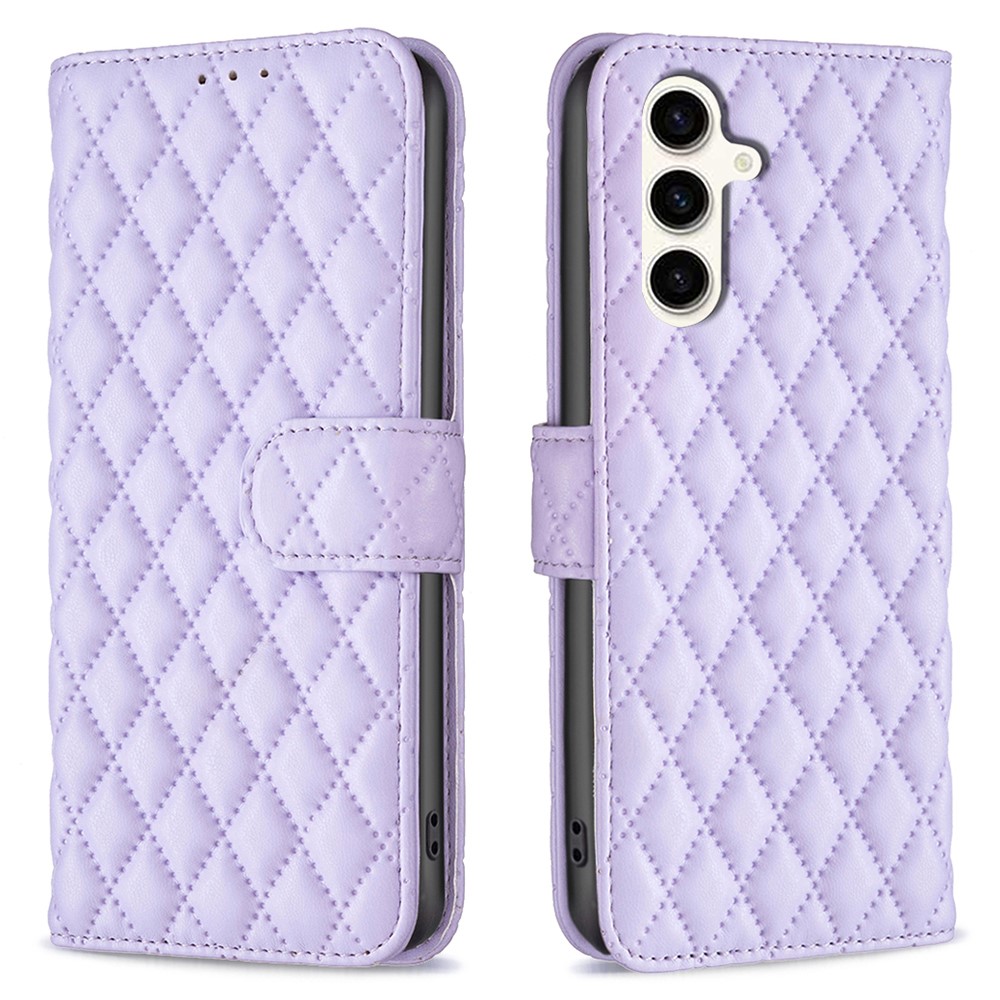  Samsung Galaxy S24 FE Fodral Diamond Läder Lila