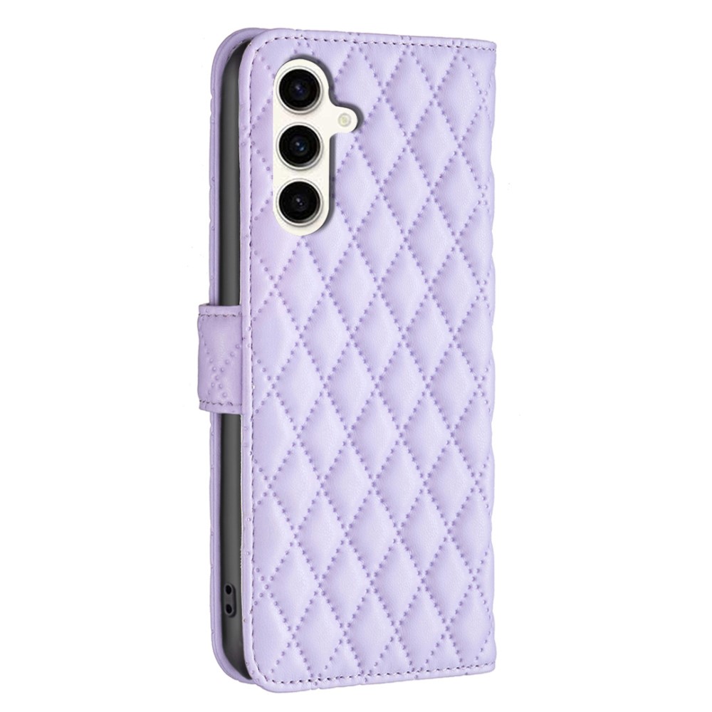  Samsung Galaxy S24 FE Fodral Diamond Läder Lila
