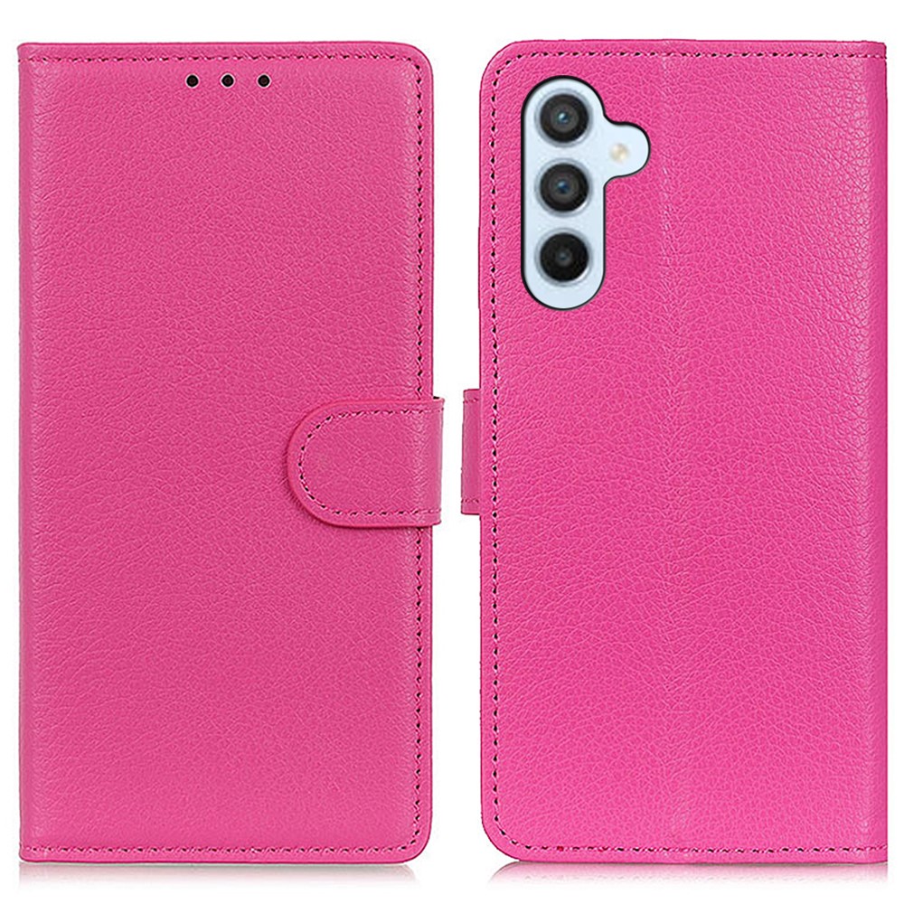  Samsung Galaxy S24 FE Fodral Litchi Läder Rosa