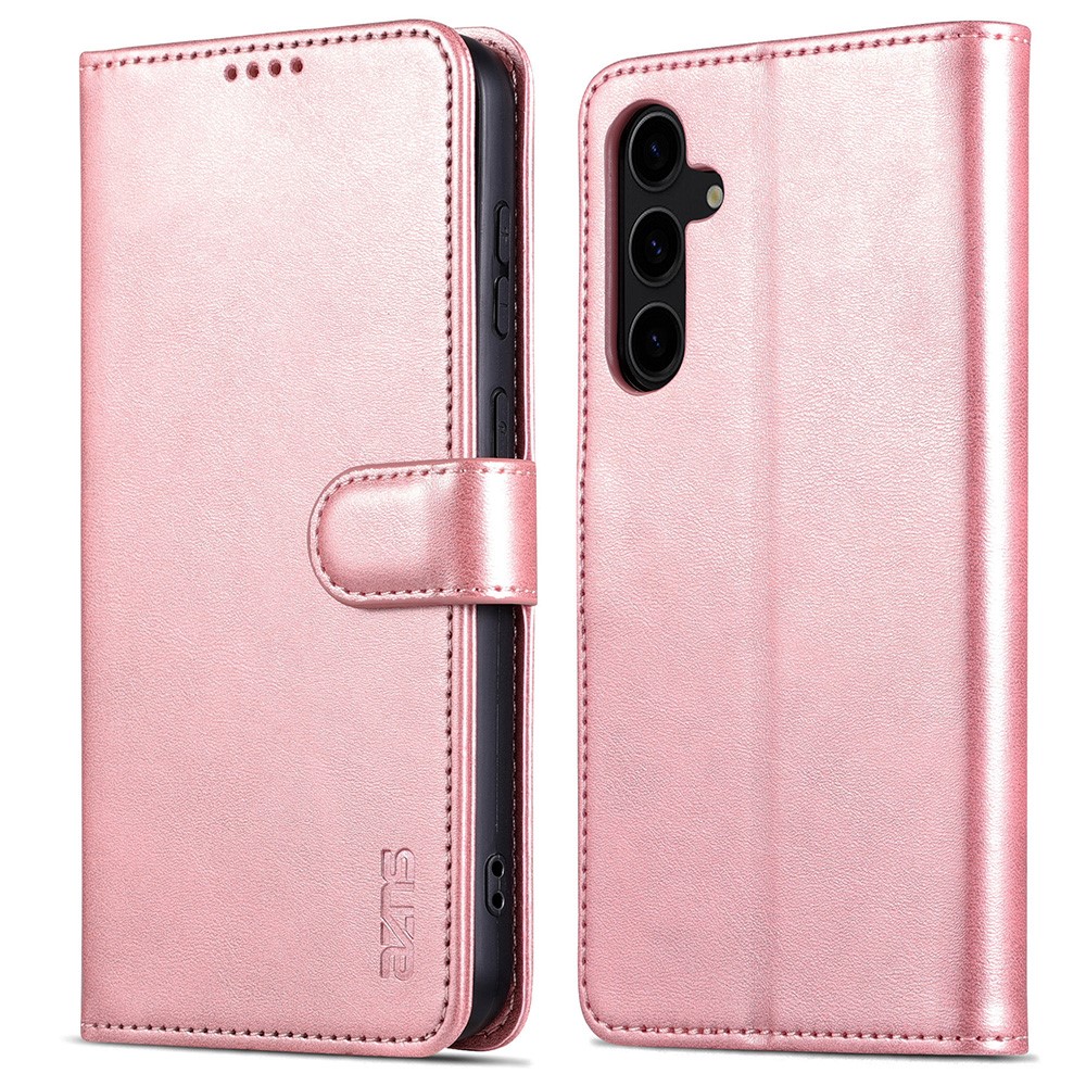 AZNS AZNS Samsung Galaxy S24 FE Fodral Läder Roséguld