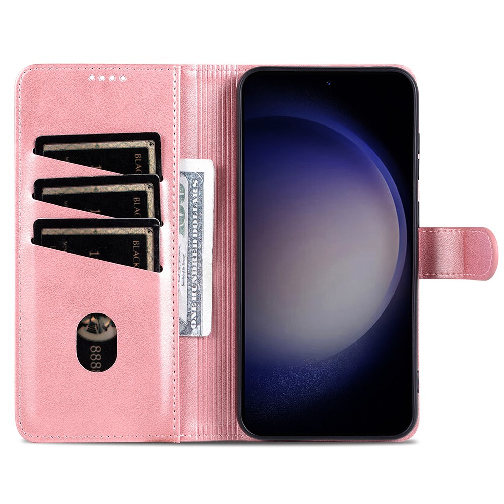 AZNS AZNS Samsung Galaxy S24 FE Fodral Läder Roséguld