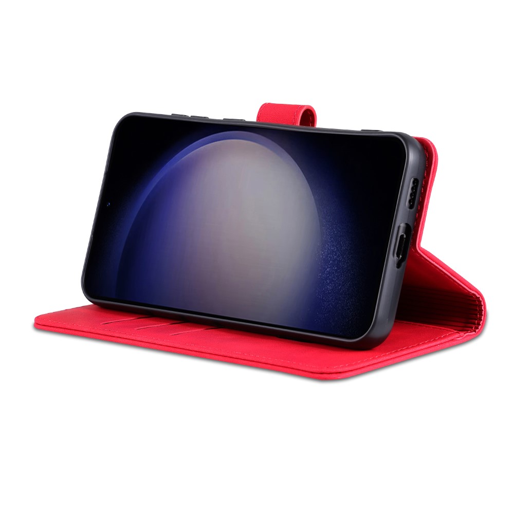 AZNS AZNS Samsung Galaxy S24 FE Fodral Läder Röd