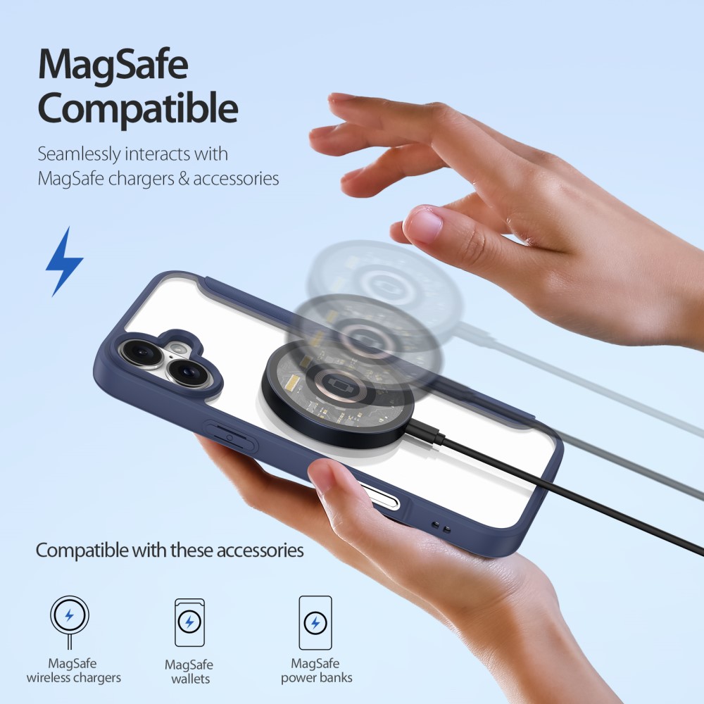 DUX DUCIS DUX DUCIS iPhone 16 Fodral MagSafe Skin X Pro Blå
