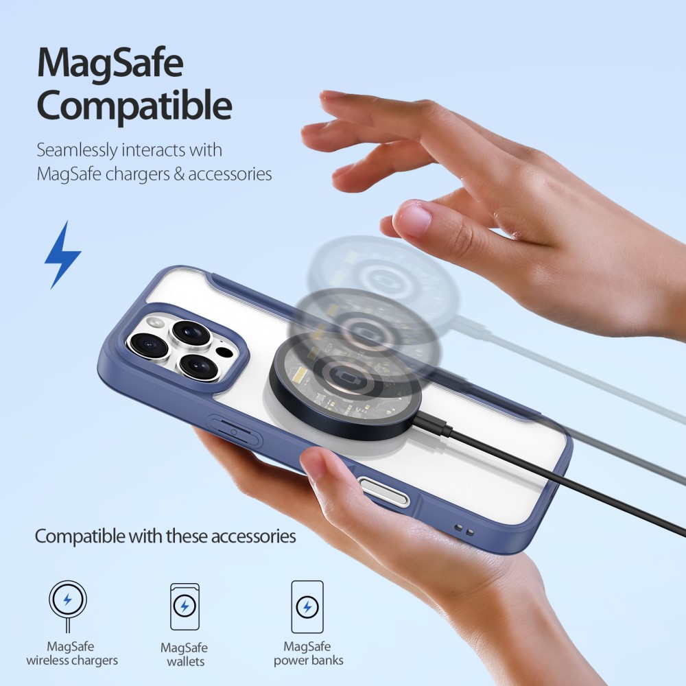DUX DUCIS DUX DUCIS iPhone 16 Pro Fodral MagSafe Skin X Pro Blå