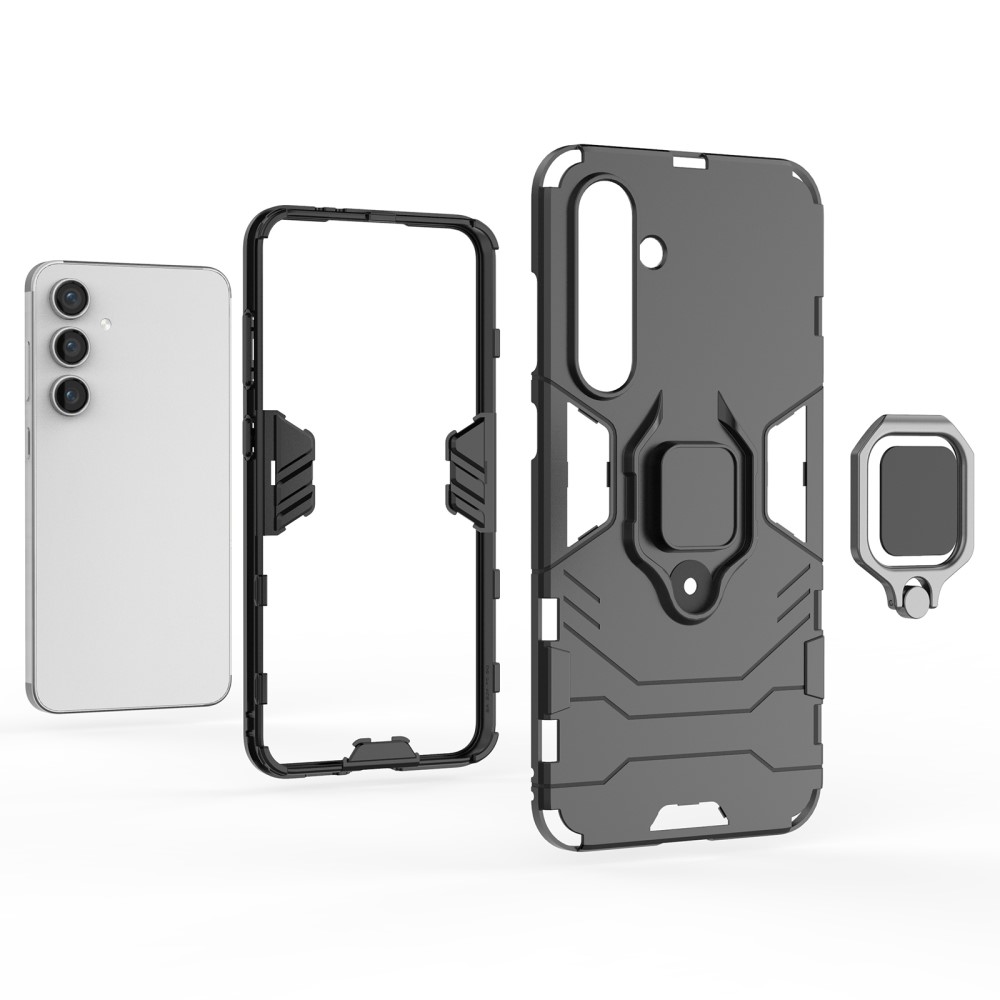  Samsung Galaxy S24 FE Skal Hybrid Armor Ring Svart