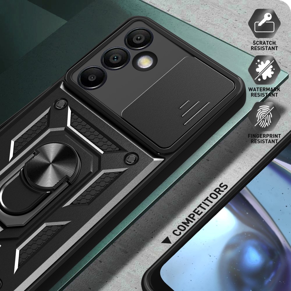  Samsung Galaxy S24 FE Skal CamShield Ring Hybrid Svart