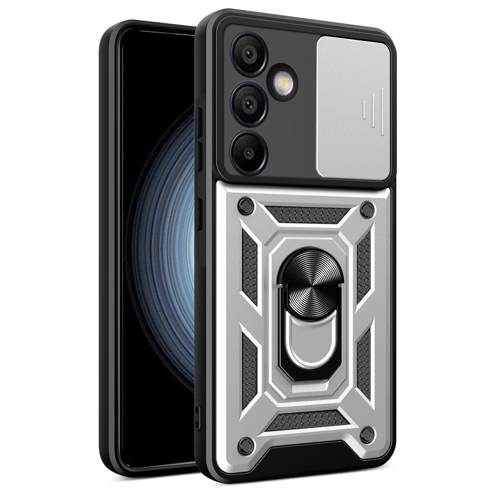  Samsung Galaxy S24 FE Skal CamShield Ring Hybrid Silver