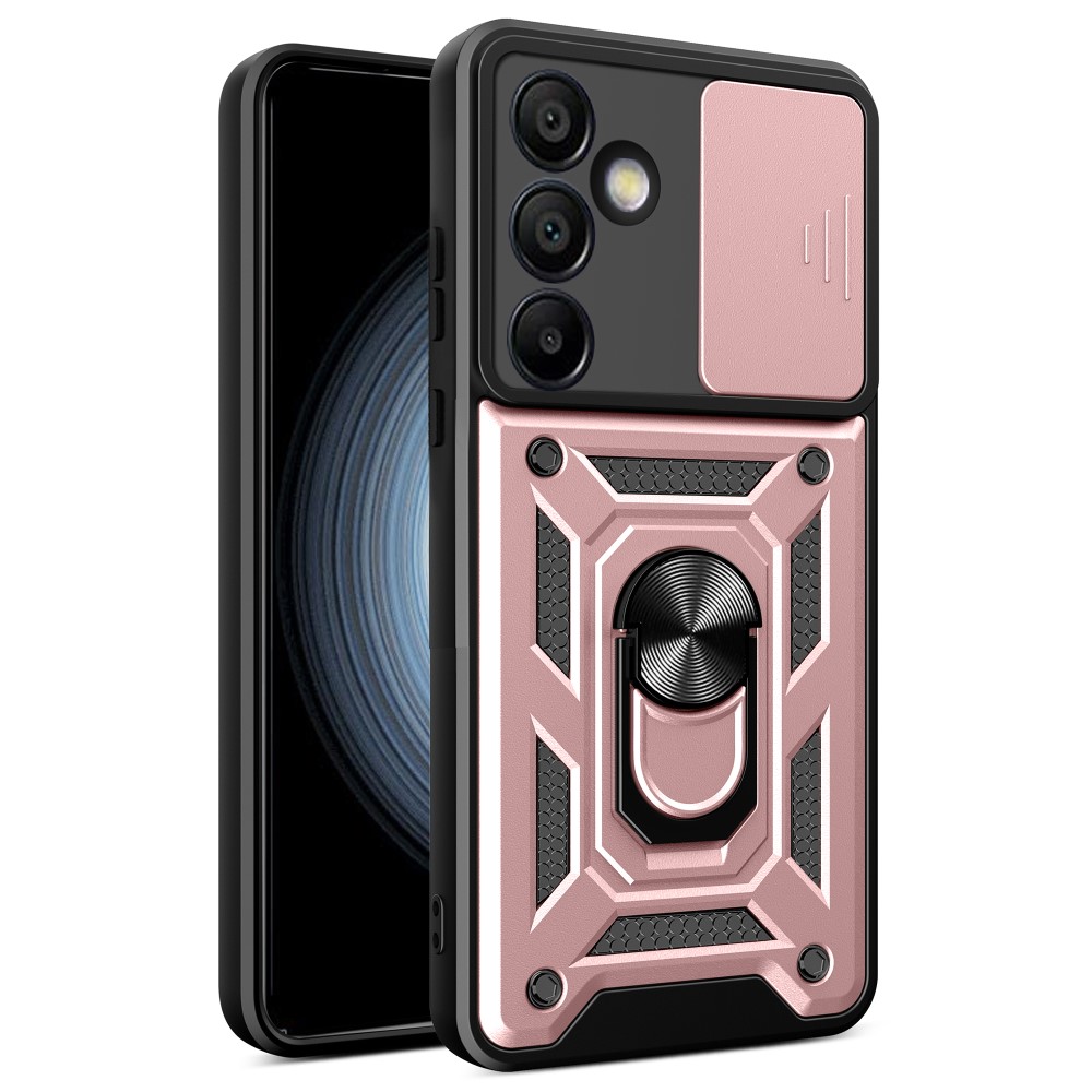  Samsung Galaxy S24 FE Skal CamShield Ring Hybrid Roséguld